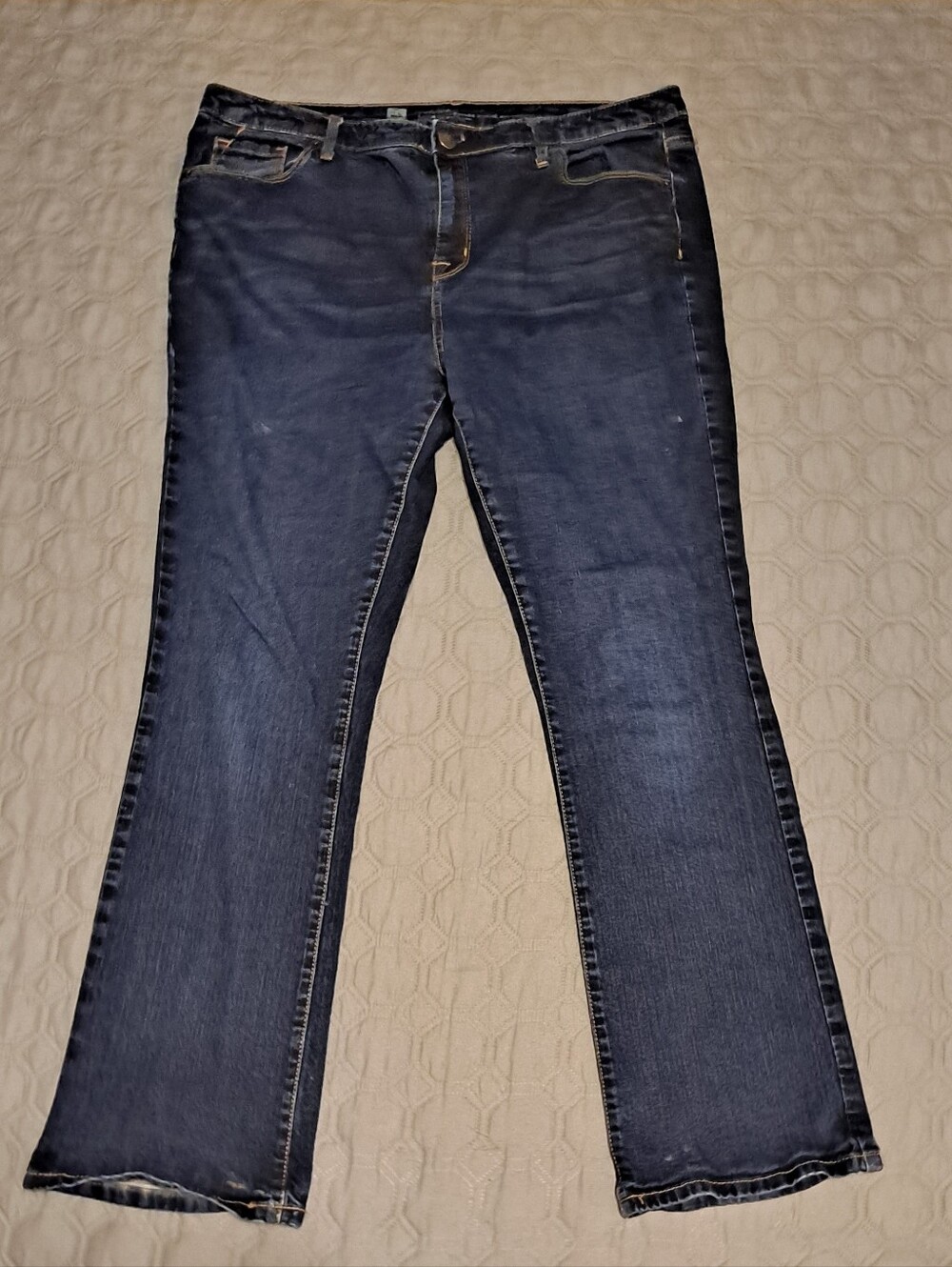 Classic Women's Dark Blue Straight-Leg Jeans Sz 14S